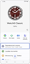 Paramètres de la montre mis en évidence sur l'écran d'accueil de la Galaxy Watch.