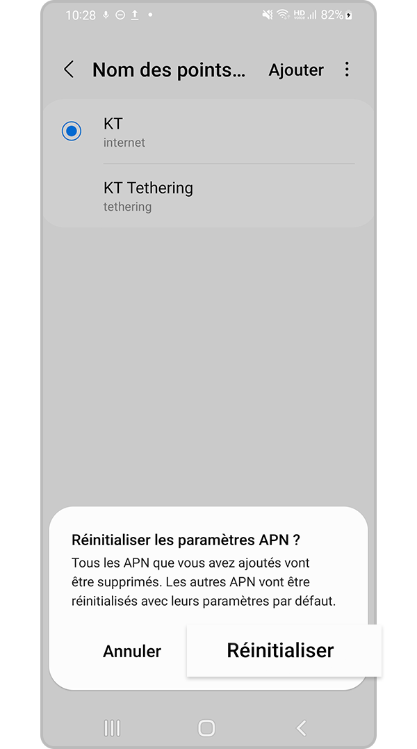réinitialiser les paramètres réseau - étape 5