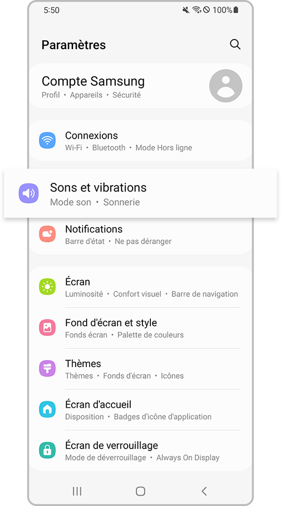 Menu Sons et vibrations