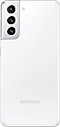 Изглед отзад на Galaxy S21 5G в цвят Phantom White.