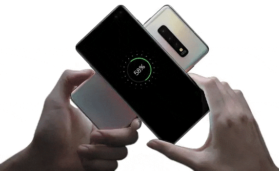 GIF, зареждане на устройство от устройство, Galaxy S10 и друг смартфон
