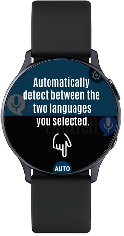 Натиснете върху „Авто“, за да разпознава автоматично езиците на Galaxy Watch Active2