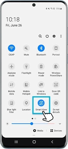 Натиснете върху иконата Smart View