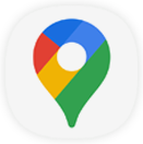 Показан е символът на Google Maps