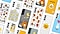 Parte posterior dos celulares Galaxy S22 com capas de designs diferentes.