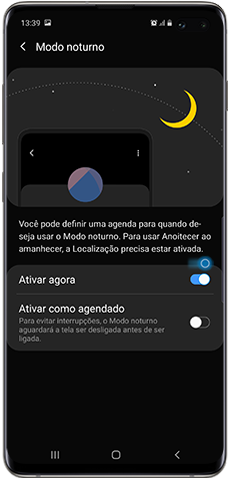 Android 9.0, novos recursos, Modo noturno