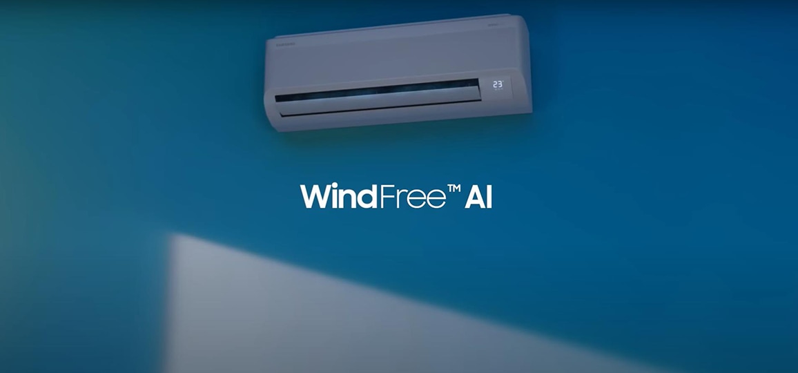 Chega de vento gelado. O Samsung WindFree AI é o ar-condicionado que te proporciona mais conforto, sem vento. Além disso, você pode chegar em casa já com ela climatizada, sem preocupações, pois possui uma função que te permite ligar o ar-condicionado à distância.   Já com a função SmartThings Energy do WindFree AI, é possível economizar até 77% de energia.