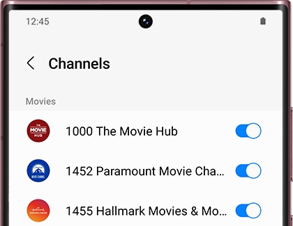 List of channels for the Samsung TV Plus app