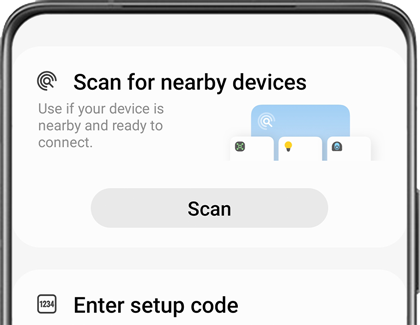 A Galaxy phone is showing a SmartThings app screen