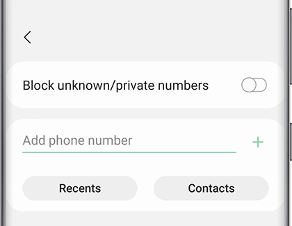 Block numbers from the Phone app