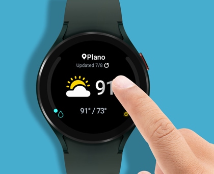 Navigate between screens on the watch