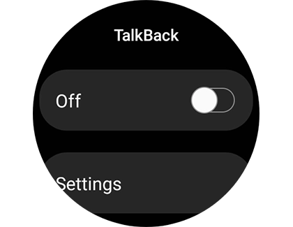 Tap TalkBack, and then tap the switch to turn it on.