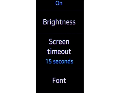 Gear Fit2 and Gear Fit2 Pro display settings