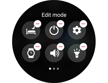 Edit the Quick panel from the smartwatch from the panel