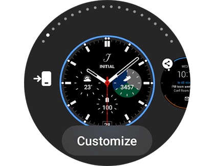Tap a watch face to select it. Or, if you prefer, you can tap Customize or Stylize to change features like the background colour.