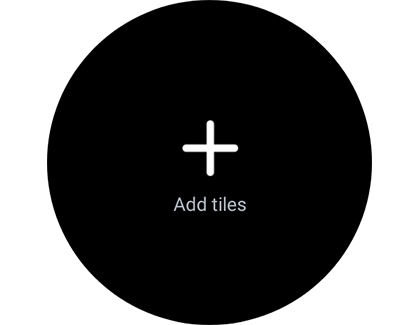 Add widgets or tiles using the watch