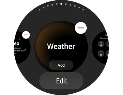 Remove widgets or tiles using the watch