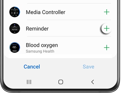 To add a new widget or tile, tap the Plus icon next to your desired widget.