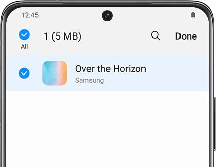 You can select songs individually, or tap All in the upper left corner to select them all.