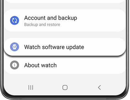 Update watch software with an Android phone