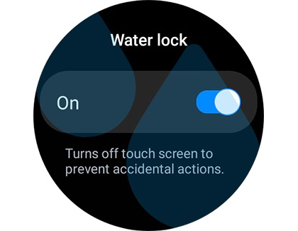 Turn on Water lock mode from Settings