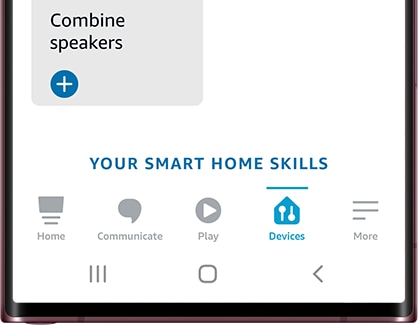 YOUR SMART HOME SKILLS displayed on a Galaxy phone