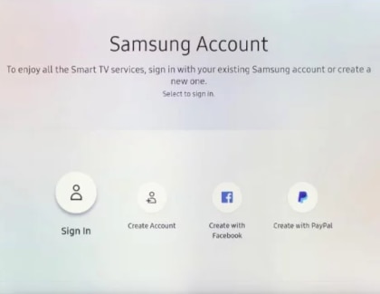 Sign into your Samsung account