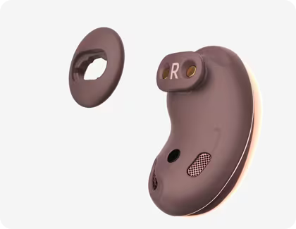 Galaxy Buds Live with wingtip removed.