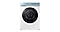 A Bespoke AI™ Washer with blue panel in white color