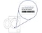 Diagram illustrating the location of the model and serial number label on a Samsung Front Load Washer, found around the front door frame.
