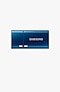 USB Flash Drive Type-C™ in blue is at a horizontal angle standing on one side facing front.