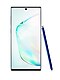 Samsung Galaxy Note10 with a blue Note Pen leaning on the side
