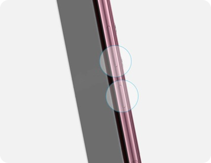 Galaxy phone showing the Side and Volume down buttons highlighted.