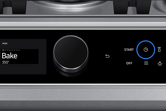 Some models display a Clock icon on the control panel.