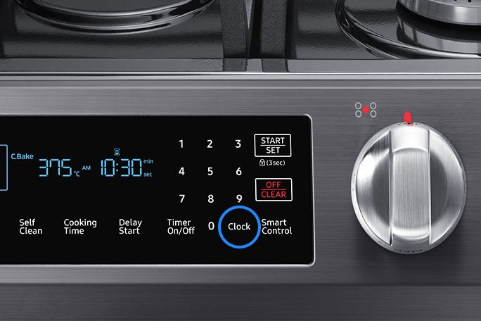 Some models feature the word “Clock” on the control panel.