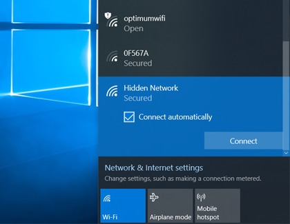 Access a hidden network