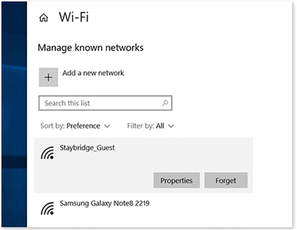 Remove wireless network