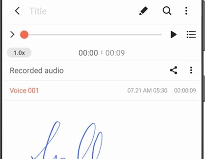 From here, you can see each voice in the recording. The voices will be numbered; tap one to hear the individual recording.