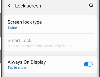 Lock screen display settings