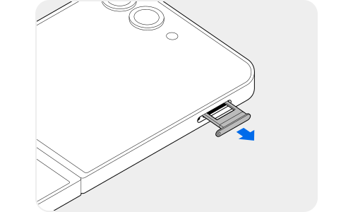 Pull out the tray for single SIM