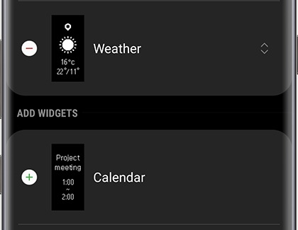 Add or remove a widget