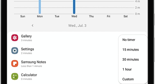 View your digital wellbeing and set timers 2