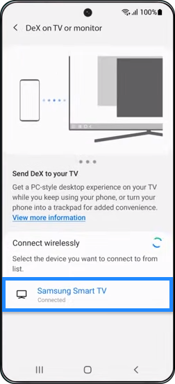 Choose a TV to connect.