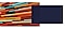 On 4K TV, a mixture of blue, yellow, orange and red lights are shown horizontally on a black background that looks clear in high definition.