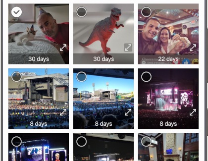 Picture selected in the Trash folder of the Gallery app on a Samsung Galaxy.