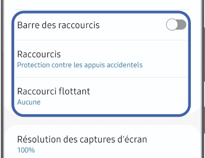 Touchez l’option d'intérêt pour l’activer, la désactiver ou la personnaliser