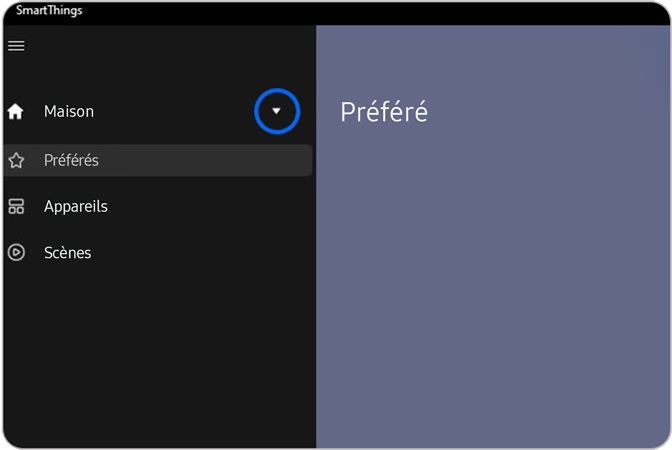 Un écran SmartThings est affiché sur un PC sous Windows