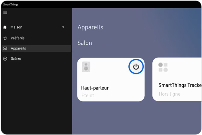 Un écran SmartThings est affiché sur un PC sous Windows