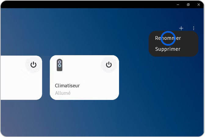 Un écran SmartThings est affiché sur un PC sous Windows