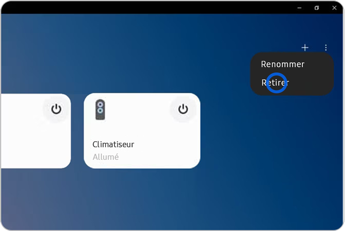Un écran SmartThings est affiché sur un PC sous Windows